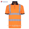 Fluorescent High Visibility Safety Polo Shirt reflective 100% Polyester Birdeye Mesh Breathable Freely Short Sleeve T shirt